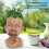 Maceta con rostro 17x11 cm 390 g color café 4