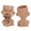 Maceta con rostro 17x11 cm 390 g color café 7