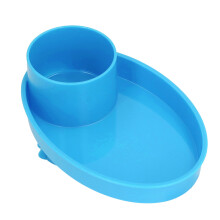 Auto halter Snack-Table tragbarer, multifunktionaler Reise-360 drehbarer Becherhalter, Teller für Spielzeug, Wasserflaschen, Zubehör, Blau