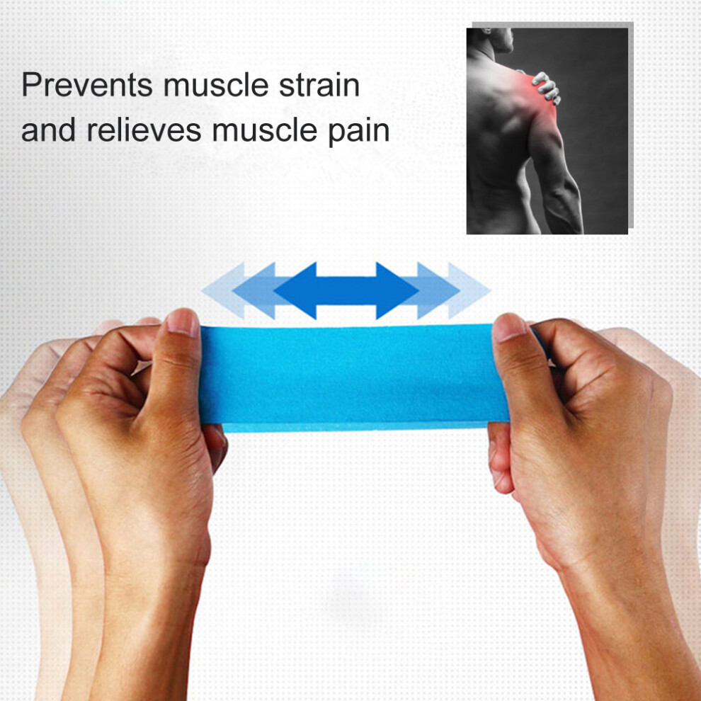Light/Blue Sports Kinesiology Tape Bandage Adhesive Muscle Pain Relief
