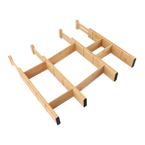 Divisori per cassetti in bambù 6/9 inserti 32,5-56cm