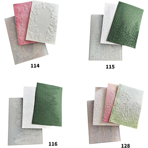 Structured Embossing Folders Butterfly Flower Tree Pattern Stencil Templates For Scrapbooking Card Making 2