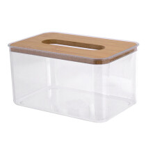 Taschentuchbox im minimalistischen Stil, große Kapazität, dekorativer Taschentuchspender für Zuhause, Wohnzimmer, Esszimmer, mitteltranspar