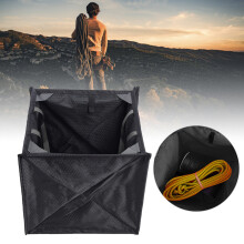 Black Nylon Folding Climbing Rope Storage Basket, 40x40x40cm