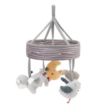Mobile pour bébé en peluche rotatif, hochet et pendentif pour lit à barreaux