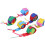 6 pièces Balle arc-en-ciel à queue - Balle de jeu en polyester doux 14