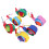 6 pièces Balle arc-en-ciel à queue - Balle de jeu en polyester doux 11