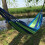 Amaca da esterno 440.9lb, 260x100cm, blu/verde 4