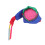 Balle à queue arc-en-ciel - Polyester doux, vert rouge bleu 5