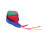 Balle à queue arc-en-ciel - Polyester doux, vert rouge bleu 12