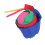 Balle à queue arc-en-ciel - Polyester doux, vert rouge bleu 15