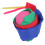 Balle à queue arc-en-ciel - Polyester doux, vert rouge bleu 2