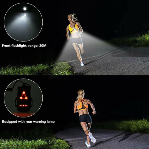 Luz de pecho 550mAh USB recargable, para carrera nocturna 2