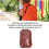 Geeigneter PU-Leder-Drumsticks-Rucksack, multifunktionale Tasche Braunrot 6