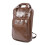 Verdickter Multifunktionaler PU-Leder-Drumstick-Rucksack, Braun 1