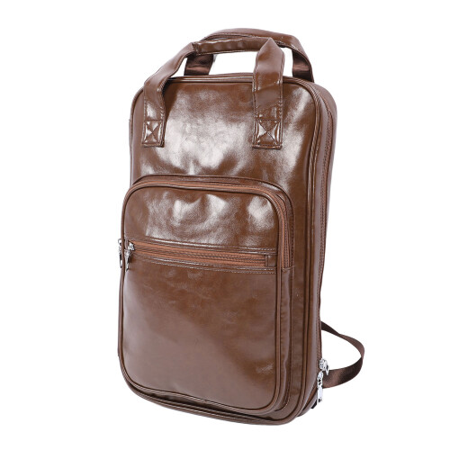 Verdickter Multifunktionaler PU-Leder-Drumstick-Rucksack, Braun
