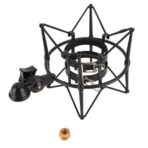 60 mm hochisolierte Mikrofon-Schockhalterung schwarz 1