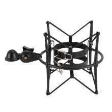 Clip per microfono con supporto antiurto da 60 mm nero dado 5/8-3/8