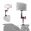 Bras réglable en aluminium noir vis de 1/4 de pouce 360 6