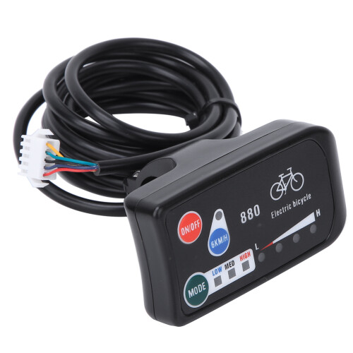 KT-LED880 Bicycle Meter with Control Panel, 128g, Multi-Color Display