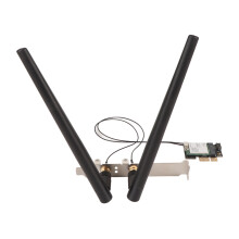 AX210NGW WiFi 6E Karte mit Antenne, 5374Mbps, 2,4Ghz, 5Ghz, 6Ghz, Bluetooth 5.2, PCIE Gigabit-Netzwerkkarte für Windows 10/11, Linux, abneh