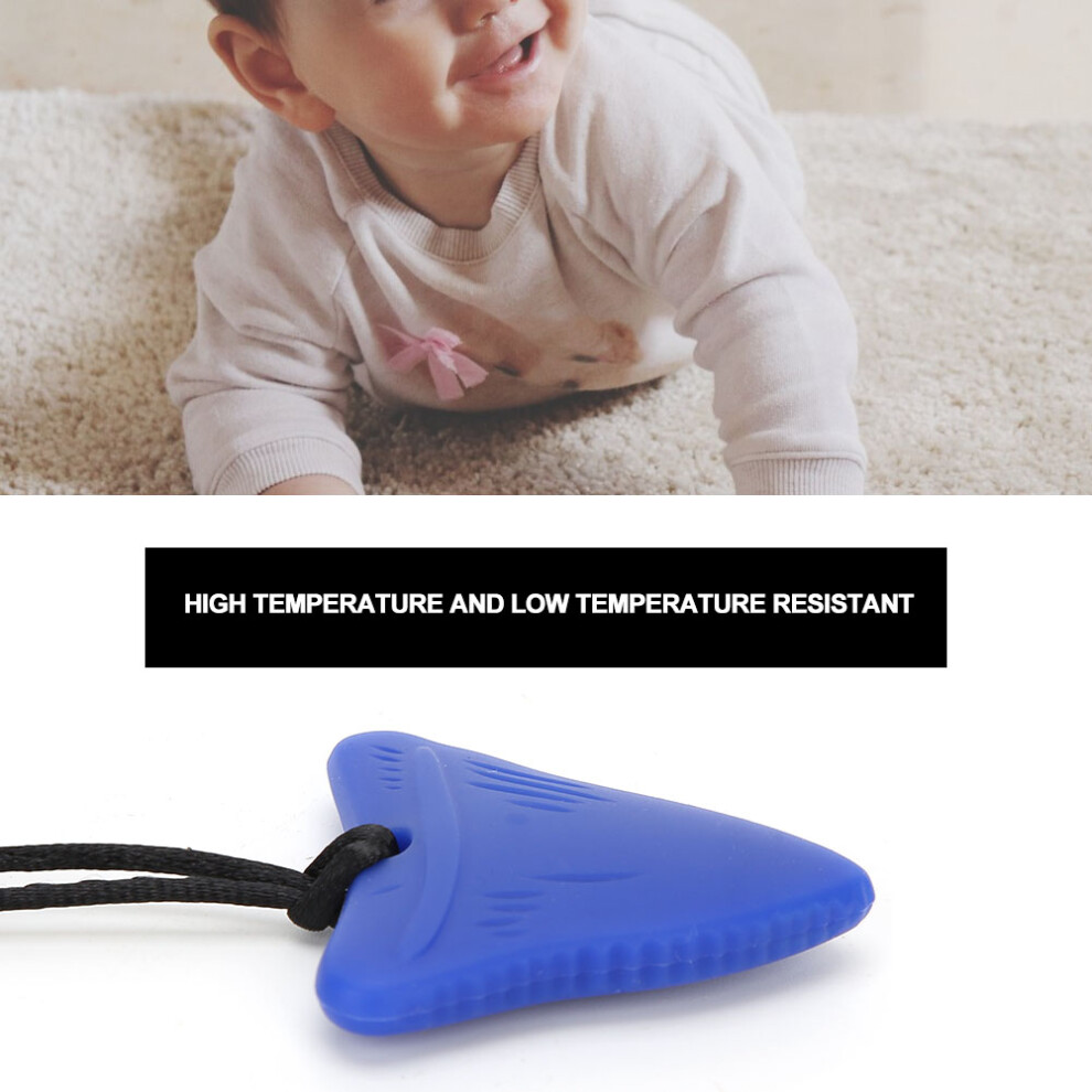 Cute Shape Silicone Baby Teething Pendant Chewing Toy - Blue, White, Black