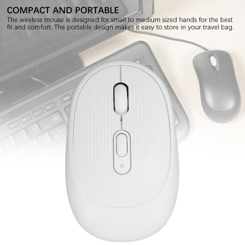 Souris sans fil compacte 800/1600/2400 DPI blanche 2