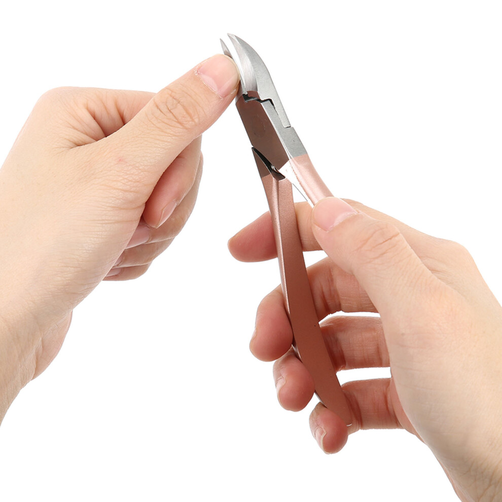 Gold Stainless Steel Nail Clipper, Rose Fingernail & Toenail Cutter