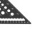 Regla triangular de 7 pulgadas de aleación de aluminio negra 17.78cm 13