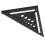 Regla triangular de 7 pulgadas de aleación de aluminio negra 17.78cm 15