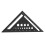 Regla triangular de 7 pulgadas de aleación de aluminio negra 17.78cm 2