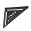 Regla triangular de 7 pulgadas de aleación de aluminio negra 17.78cm 10