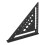 Regla triangular de 7 pulgadas de aleación de aluminio negra 17.78cm 1