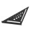Regla triangular de 7 pulgadas de aleación de aluminio negra 17.78cm 16