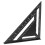 Regla triangular negra de 12 pulgadas (30 cm) para cerchas 6