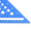 Regla triangular de aluminio de 7 pulgadas, transportador azul. 7