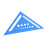 Regla triangular de aluminio de 7 pulgadas, transportador azul. 8