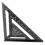 Regla triangular negra de 12 pulgadas (30 cm) para cerchas 10