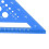 Regla triangular de aluminio de 7 pulgadas, transportador azul. 9