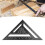Regla triangular negra de 12 pulgadas (30 cm) para cerchas 16