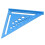 Regla triangular de aluminio de 7 pulgadas, transportador azul. 16