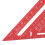 Squadra da carpentiere 7 pollici imperiali 90/45 alluminio rosso 10