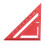 Squadra da carpentiere 7 pollici imperiali 90/45 alluminio rosso 2