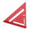 Squadra da carpentiere 7 pollici imperiali 90/45 alluminio rosso 13