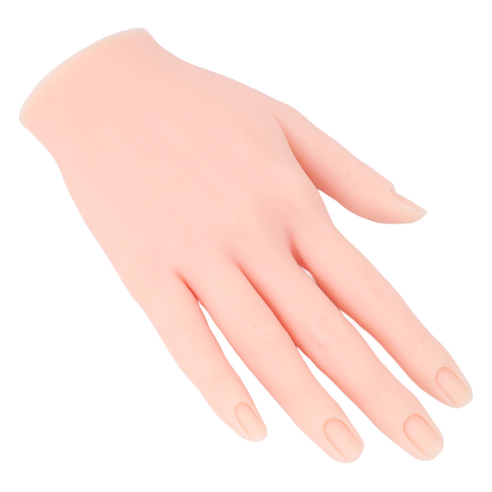 Flexible Silicone Nail Practice Hand for Manicure & Jewelry Display