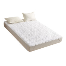 Topper trapuntato traspirante per materasso singolo, comfort morbido, antiscivolo, bianco