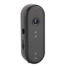 1080p videocamera 1200mAh, ABS compatto, nero