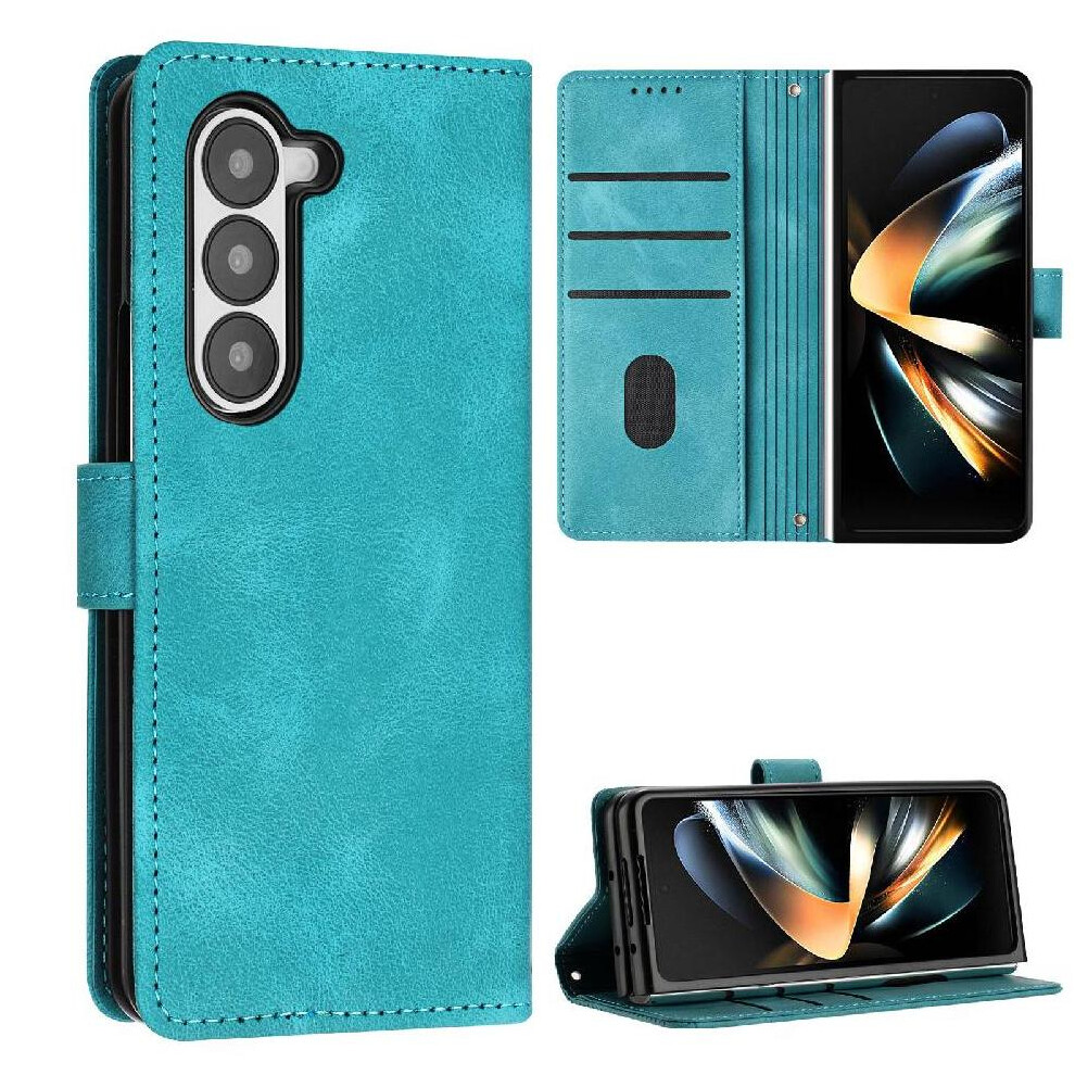 (Green) Flip Case For Samsung Galaxy Z Fold 7 Wallet Kickstand Card Insertion Pu Leather Green 764563142477