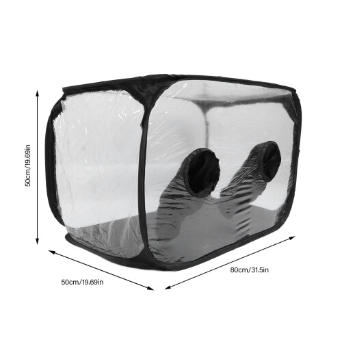 Foldable PVC Still Air Box for Microbiology, 80x50x50cm 1