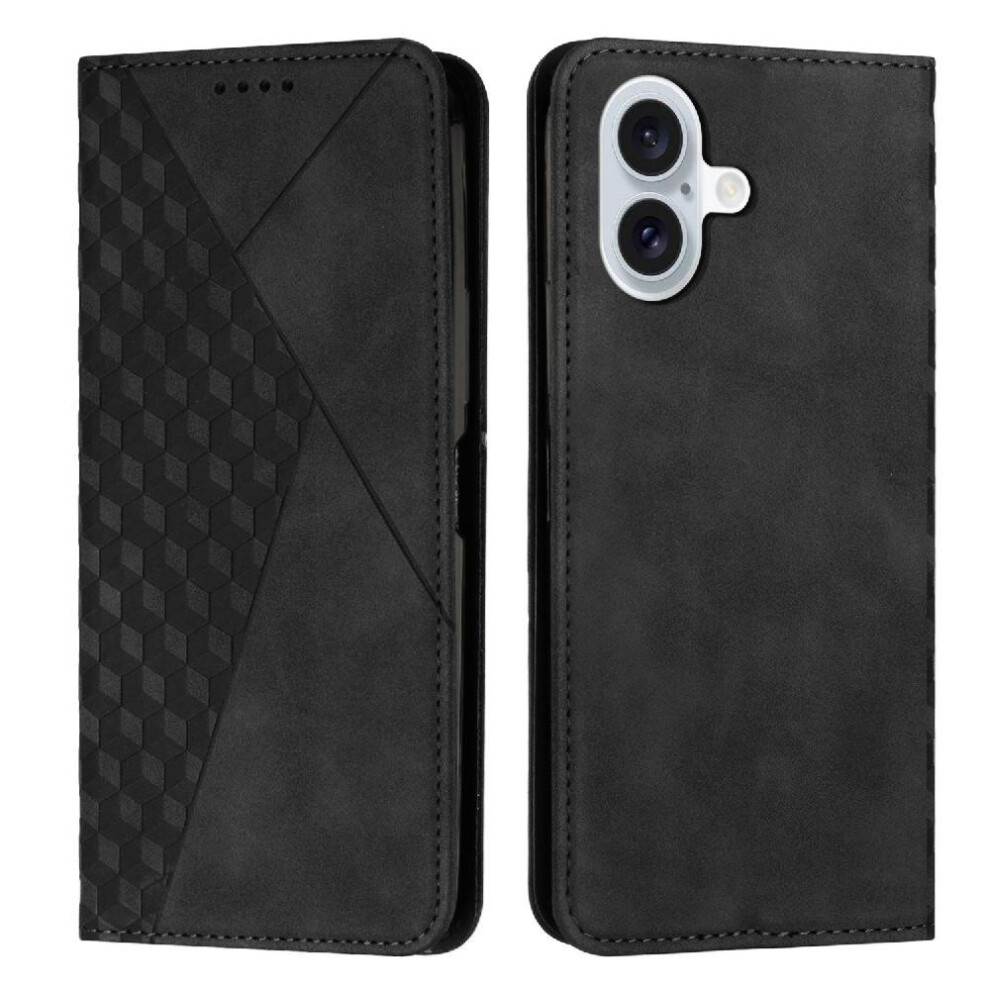 (Black) Flip Case For Iphone 17 Pu Leather Card Insertion Wallet Kickstand Black 764563144006